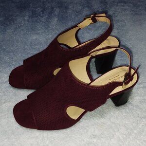 Liz Claiborne Goldwin Dark Wine Memory Foam Shoes Size 11W. NWOB $65.00.